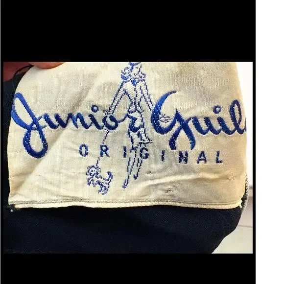 Vintage Junior Guild Original crepe black dress XS/S 1940's pristine - Picture 4 of 9